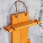 Полка деревянная под бутылку и бокалы, 40х33х13 см - фото 26976410 Полка деревянная под бутылку и бокалы, 40х33х13 см - фото 26976410