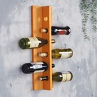 Полка деревянная под 6 бутылок, 60,5х19х7,5 см - фото 9450196
