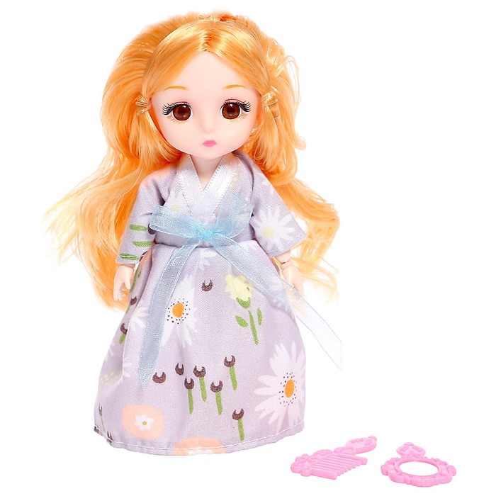 Кукла модная шарнирная «Бала» в платье, с аксессуарами, цвета МИКС - фото 1885254392