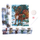 Алмазная мозаика с частичным заполнением «Олень с подарками» 20х25 см - Фото 4