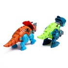 Конструктор винтовой «Мир динозавров», набор 2 штуки, 2 отвёртки 4 карточки, 50 деталей - Фото 3