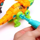 Конструктор винтовой «Мир динозавров», набор 2 штуки, 2 отвёртки 4 карточки, 50 деталей - Фото 4