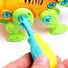 Конструктор винтовой «Мир динозавров», набор 4 штуки, 2 отвёртки 4 карточки, 100 деталей - Фото 8