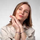 Браслеты «Неразлучники» на магните, мальчик и девочка, цвет сиренево-голубой, 18 размер - Фото 4