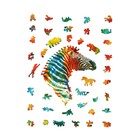 Фигурный деревянный пазл ANIMAL ART, «Зебра» 113 деталей 7500559 - фото 319813109