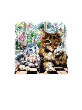 Пазл фигурный деревянный CHECKMATE