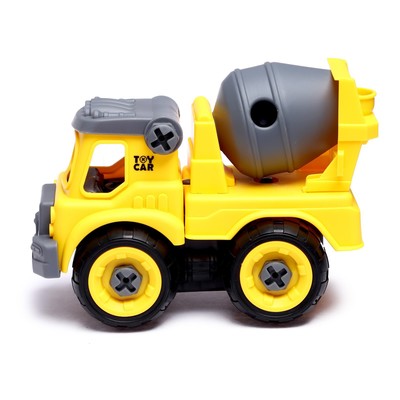 Конструктор винтовой «Бетономешалка», с отвёрткой, 24 детали