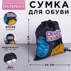 Сумка для обуви с дополнительным карманом «Котокосмос», размер 43х34 см - фото 3682602