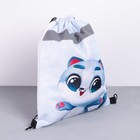 Мешок для обуви «Котик» (со светоотражающим элементом) 41×34 см - Фото 2