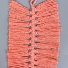Панно настенное в технике макраме "Листочек" нежно-розовый 30х15 см - фото 6495082