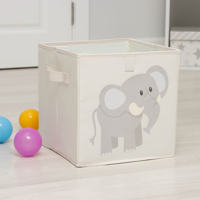 Короб стеллажный для хранения «Слоник», 29×29×29 см - Фото 1