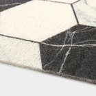 Коврик придверный грязезащитный Доляна «Мрамор», 60×90 см, цвет серый - Фото 4
