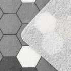Коврик придверный грязезащитный Доляна «Гамма», 60×90 см, цвет серый - Фото 4