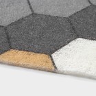 Коврик придверный грязезащитный Доляна «Гамма», 60×90 см, цвет серый - Фото 5