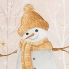 Набор новогодних салфеток Этель Christmas snowman, 40х40см - 4 шт, хлопок, саржа - фото 4337376
