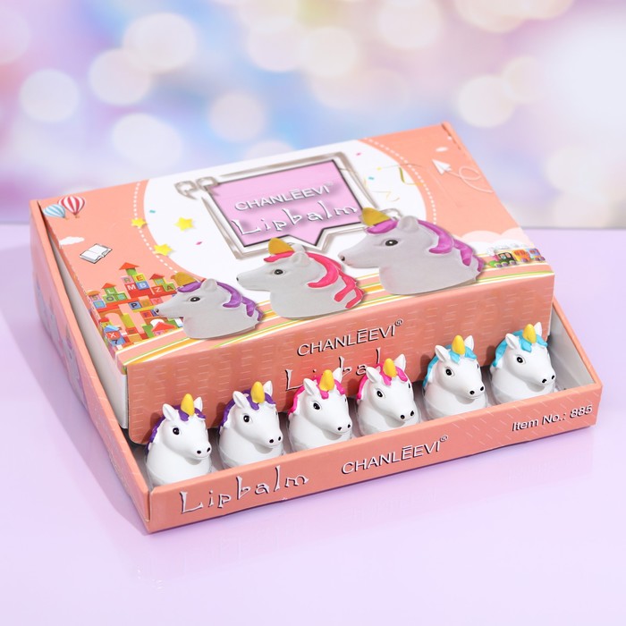 Бальзам для губ «Единорог», микс цветов и ароматов 24857