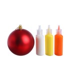 Новогодний набор для творчества. Ёлочный шар с витражными красками «Новый год!», красный - фото 6495352