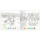 Раскраска по номерам с наклейками «Весёлая ферма», 16 стр. - Фото 3