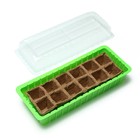 Мини-парник: 40 × 16 × 13 см, торфяная кассета на 12 ячеек, Greengo - Фото 2