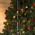 Игрушка светящаяся подвесная "Дед Мороз 7х8 см" на 3 трубках (батарейки в комплекте) - Фото 2