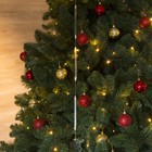 Игрушка светящаяся подвесная "Дед Мороз 7х8 см" на 3 трубках (батарейки в комплекте) - Фото 3