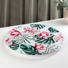 Подставка для торта вращающаяся Доляна «Тропики», d=32 см, стекло - Фото 1