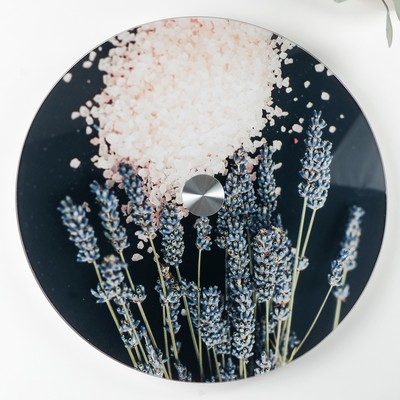 Подставка для торта Magistro «Лаванда», d=32 см, вращающаяся, стекло, тёмно-синяя