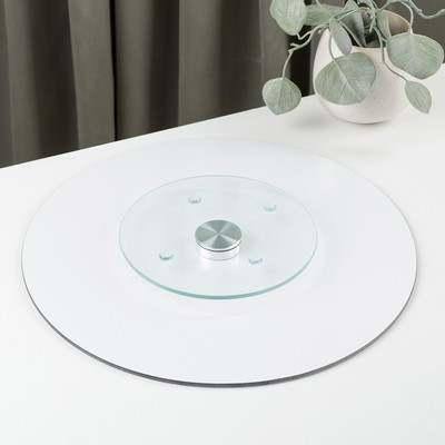 Подставка для торта Magistro «Лаванда», d=32 см, вращающаяся, стекло, тёмно-синяя