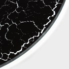 Доска разделочная стеклянная Доляна «Разлом», d=20 см, цвет чёрный - Фото 3