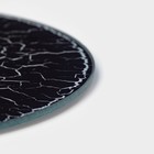 Доска разделочная стеклянная Доляна «Разлом», d=20 см, цвет чёрный - Фото 3