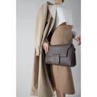 Сумка женская на магните, цвет коричневый - фото 61880583