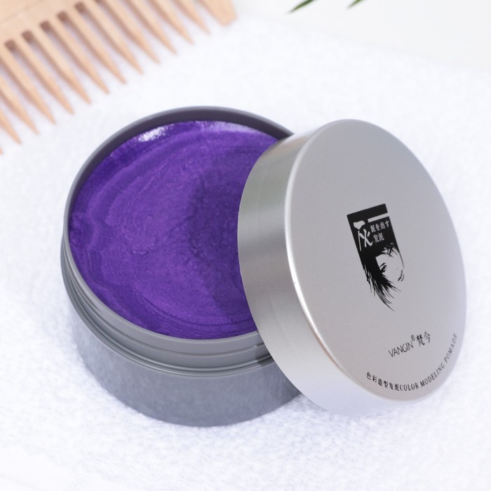 Agiva Color Wax 07 Violet воск для волос фиолетовый 120 мл. Цветной воск. Воск крашеный. Vangin цветной воск для волос и бороды Color Modeling Pomade, фиолетовый, 120 мл.