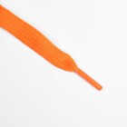 Шнурки для обуви, пара, плоские, 10 мм, 130 см, цвет неон оранжевый - фото 24423173
