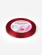 Лента атласная, 6 мм, 23±1 м, бордовая №48 - Фото 5
