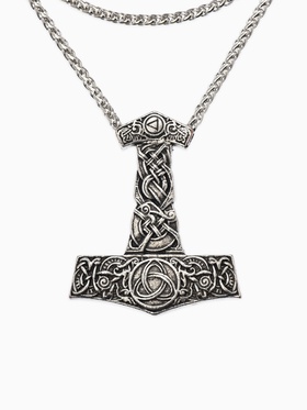 Кулон-амулет «Молот Тора», мьёльнир, цвет чернёное серебро, 60 см  (артикул 6936386)  большой выбор товаров оптом и в розницу по низким ценам с доставкой