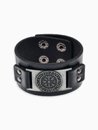 Браслет-оберег «Компас Викинга», чёрный с чернёным серебром, 23 см - Фото 2