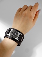 Браслет-оберег «Компас Викинга», чёрный с чернёным серебром, 23 см - Фото 2