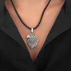 Кулон-оберег «Орёл» защитник, цвет чернёное серебро на чёрном шнурке, 60 см - Фото 3