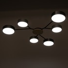 Люстра 1319/6BKGR LED 144Вт 3000-6000К черный, серый 75х75х5 см BayerLux 5572096