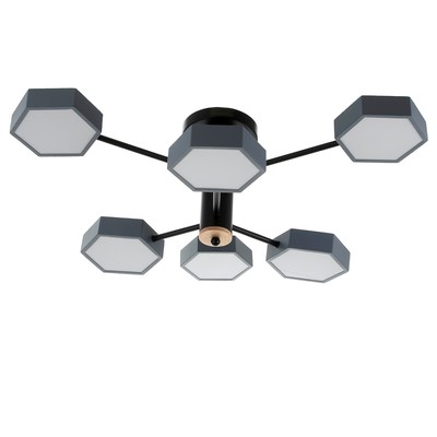 Люстра 1318/6GR LED 144Вт 3000-6000К серый 71х65х25 см BayerLux
