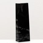 Пакет бумажный фасовочный, чёрный, трёхслойный, глянцевый, 7 х 4 х 21 см - фото 9452328
