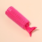 Бигуди для чёлки, с зажимом, d = 3,5 см, 11 см, цвет розовый - фото 300695547