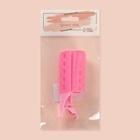 Бигуди для чёлки, с зажимом, d = 3,5 см, 11 см, цвет розовый - Фото 4