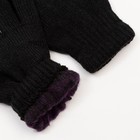 Перчатки женские термо, цвет чёрный, размер 7-8 - Фото 3