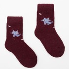 Носки детские шерстяные "Кошки", цвет микс, размер 16 - фото 23102150