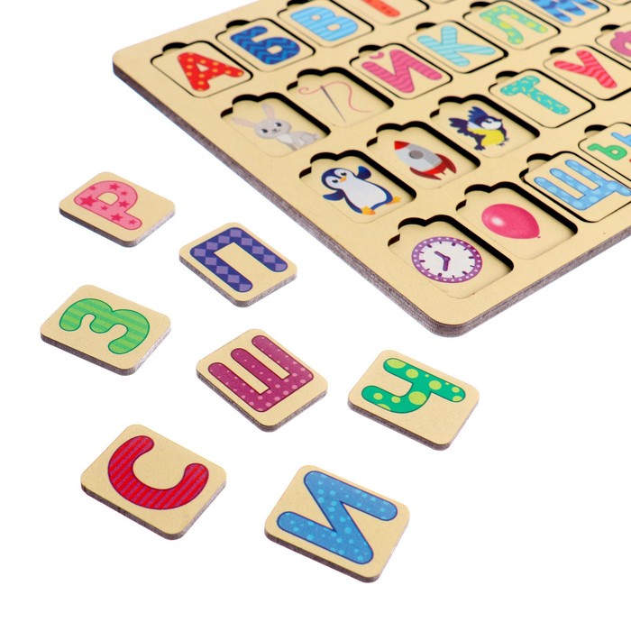 Пазл деревянный музыкальный «Изучаем алфавит» 51718