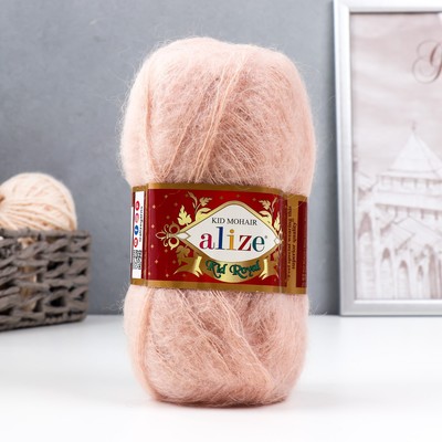 Пряжа для вязания спицами, крючком ALIZE, Kid Royal 50, 62% мохер, 38% полиамид, 500 м/50 г, (314)