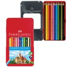 Карандаши цветные Faber-Castell "Замок", 12 цветов, шестигранные, заточенные, в металлической коробке - фото 296265925