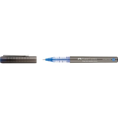 Ручка-роллер Faber-Castell Free Ink Needle, синяя, 0,5 мм, одноразовая