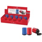 Точилка пластиковая Faber-Castell Grip 2001 Mini, 1 отверстие, контейнер, красно-синяя - фото 295362851